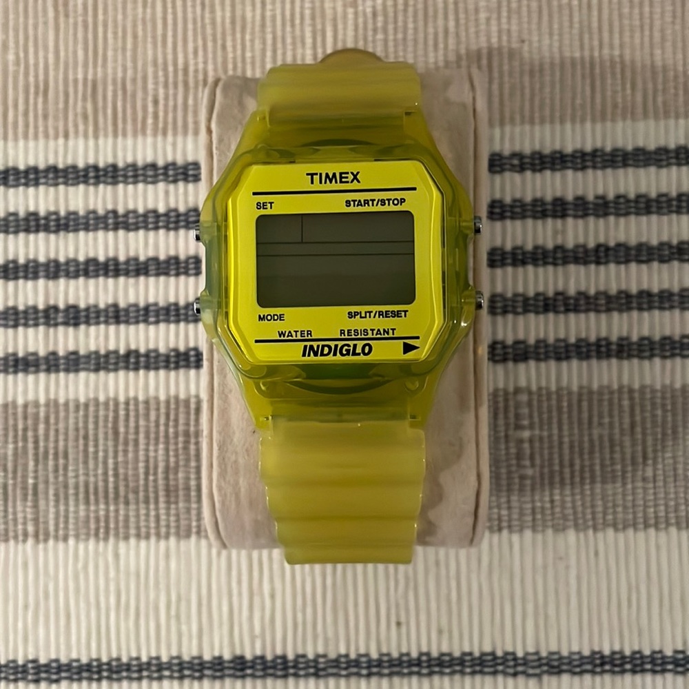 Neon yellow Timex watch